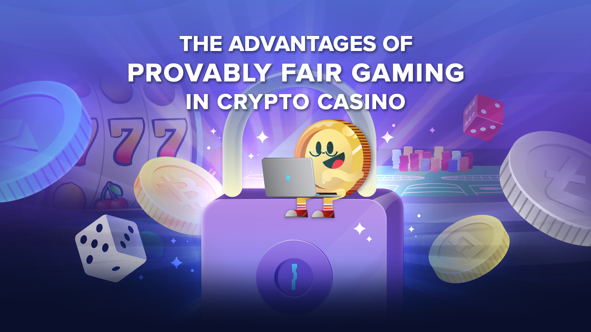 Provably fair gaming concept illustrating secure and transparent crypto casino gameplay.