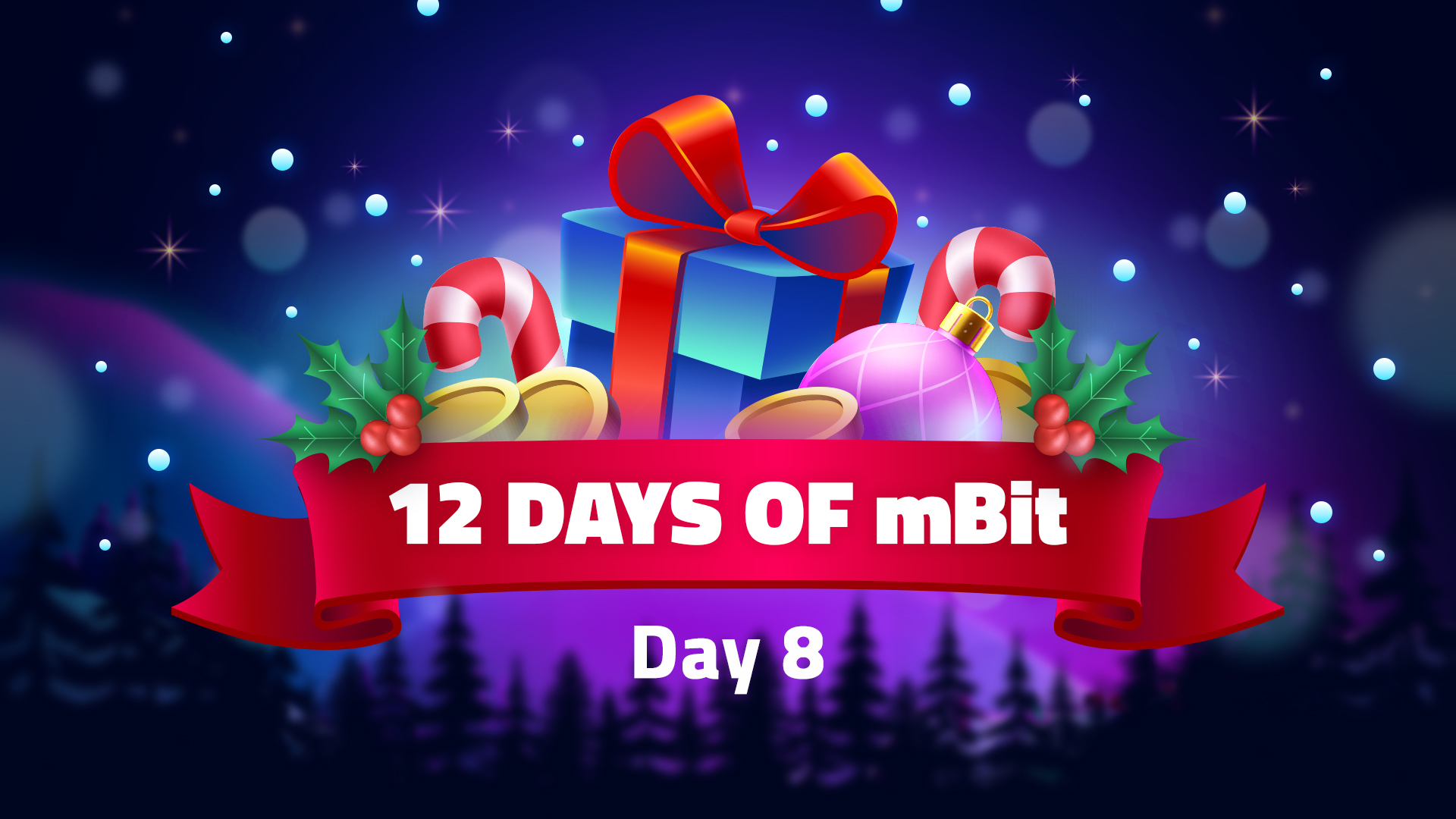 12 Days of mBit Banner with a Christmas decor